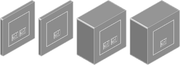 USB Tele data sprinkel utsparing AutoCAD symboler