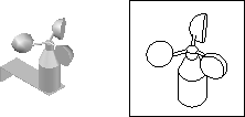 Værstasjon AutoCAD 3D og symbol